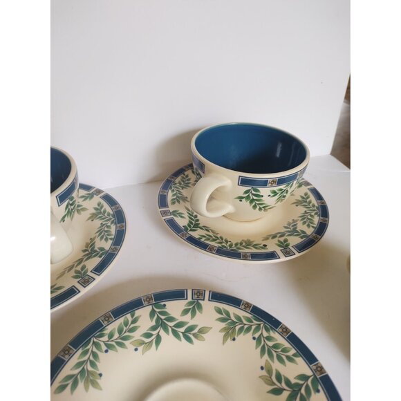 Pfalzgraff USA - Lot of 3 sets - Stoneware Cup & Saucer Sylvan Pattern - Picture 9 of 12